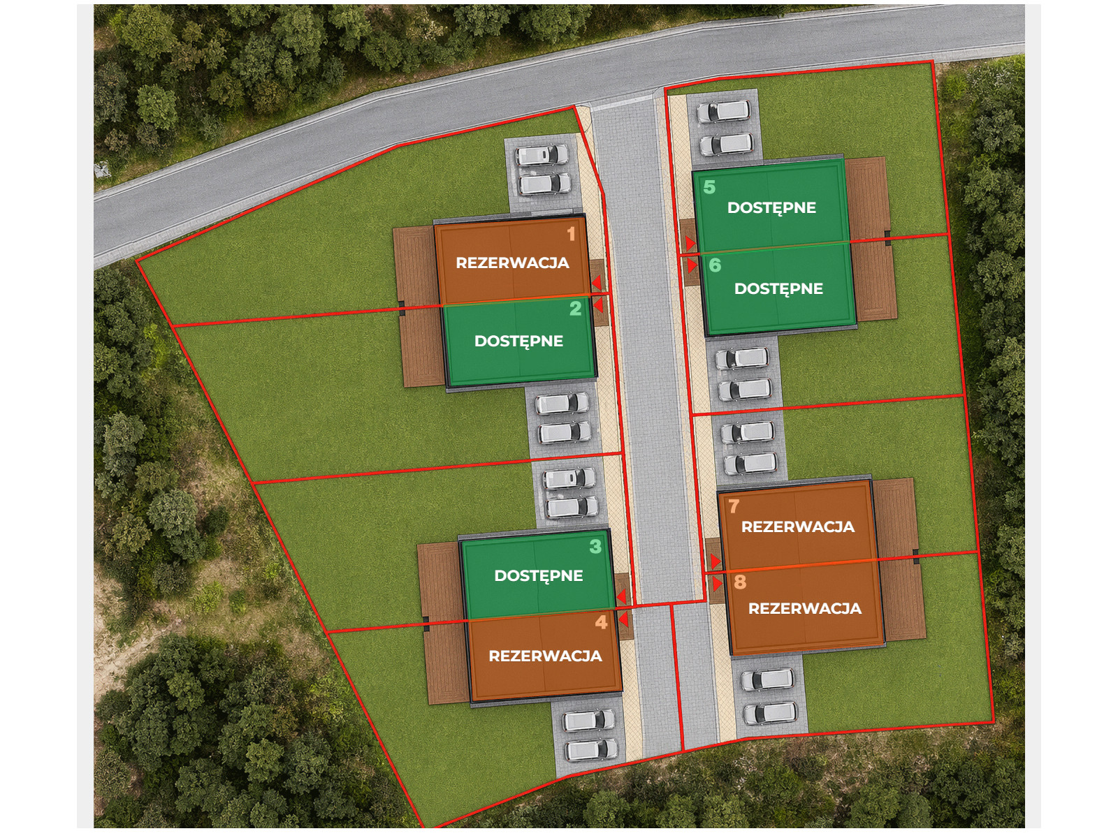 Interaktywna mapa dostępności domów zsynchronizowana z panelem WordPress