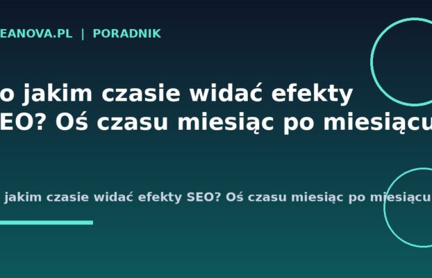 Po&nbsp;jakim czasie widać efekty SEO? Oś&nbsp;czasu miesiąc po&nbsp;miesiącu
